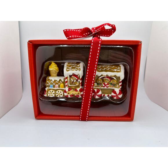 Blue Sky Gingerbread Train Salt & Pepper Shaker Set - Picture 1 of 5